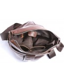 Фотография Стильная мужская коричневая сумка на плечо из телячьей кожи 77151C