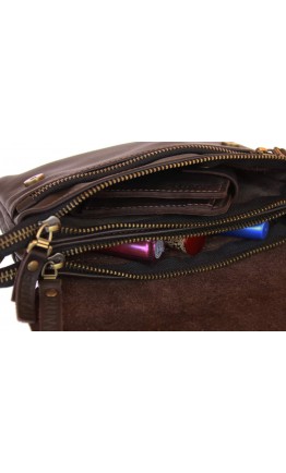 Кожаная женская сумка - клатч коричневого цвета 71532W-SKE