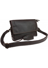 Кожаная женская сумка - клатч коричневого цвета 71532W-SKE