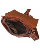 Фотография Коричневая винтажная кожаная мужская сумка на плечо 77157B