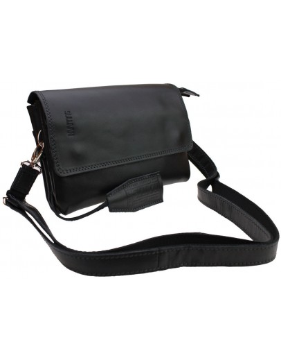 Фотография Кожаная женская сумка - клатч черного цвета 71632W-SKE