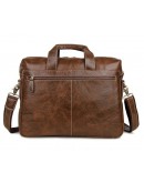 Фотография Кожаный мужской портфель коричневого цвета на каждый день 77167C