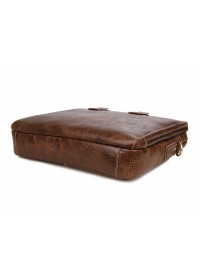 Кожаный мужской портфель коричневого цвета на каждый день 77167C