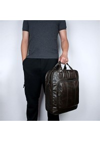Вместительная мужская сумка - рюкзак серого цвета 77168J