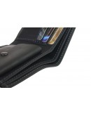 Фотография Небольшой кожаный мужской черный кошелек 7169P-SKE