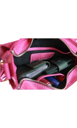 Маленькая женская кожаная сумка розового цвета 71825W-SKE