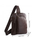 Фотография Кожаный коричневый рюкзак на моношлейке 77194c