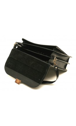 Черный портфель из рифленой кожи черный Manufatto 71-rvm rifl