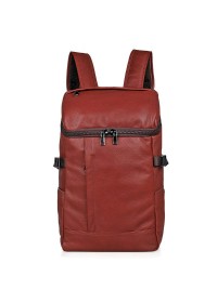 Рюкзак мужской кожаный бордового цвета 72004x