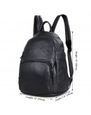 Фотография Кожаный удобный городской черный рюкзак 72005