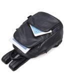 Фотография Кожаный удобный городской черный рюкзак 72005