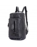 Фотография Черный кожаный мужской рюкзак - сумка 72006a