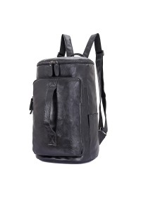 Черный кожаный мужской рюкзак - сумка 72006a