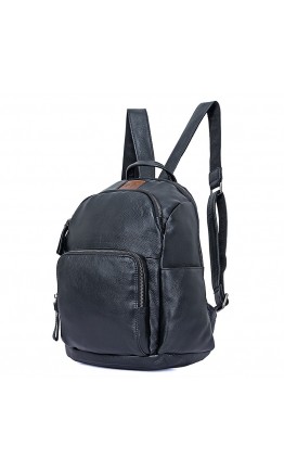 Рюкзак черный мужской кожаный 72010A