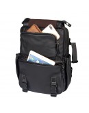 Фотография Многофункциональный мужской кожаный черный рюкзак 72014A
