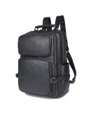 Фотография Черный кожаный рюкзак для мужчин 72030А