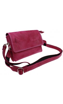 Кожаная женская кожаная сумка - клатч розовая 72032W-SKE