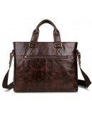 Фотография Шикарный кожаный портфель, мужская сумка для ноутбука 77220C