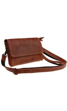 Кожаная женская светло-коричневая сумка - клатч 72232W-SKE