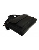 Фотография Черная кожаная мужская деловая сумка формата А4 72248-SKE