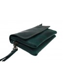 Фотография Кожаная женская сумка - клатч зеленого цвета 72332W-SKE