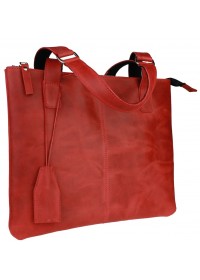 Женская красная кожаная деловая сумка 7240W-SKE