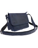 Фотография Синяя женская кожаная небольшая сумка 72523W-SKE