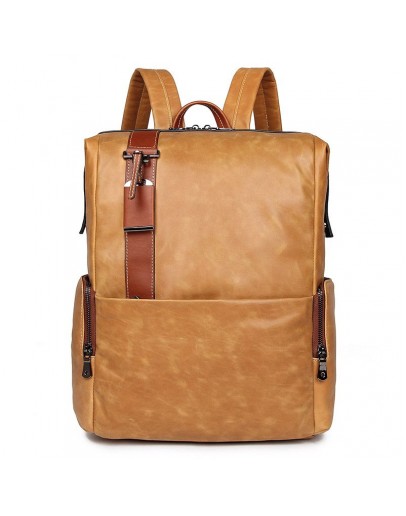 Фотография Мужской светло-коричневый кожаный рюкзак 7260-2B