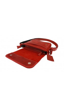 Красная женская кожаная сумка на плечо 72623W-SKE