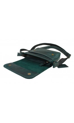 Зеленая женская небольшая кожаная сумка 72723W-SKE