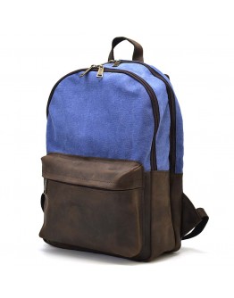 Мужcкой вместительный рюкзак из кожи и канваса TARWA RKc-7273-3md