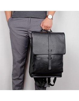 Оригинальный черный рюкзак кожаный 72754A