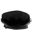 Фотография Компактный рюкзак черного цвета из натуральной говяжьей кожи 77279A