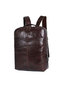 Коричневый городской кожаный мужской рюкзак 77280C