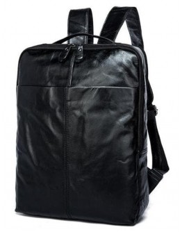 Кожаный черный рюкзак для мужчины 7280A
