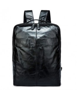 Кожаный черный рюкзак для мужчины 7280A