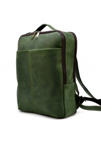 Зеленый винтажный кожаный рюкзак унисекс TARWA RE-7280-3md