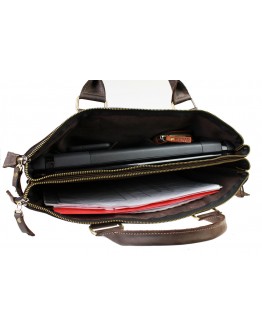 Вместительная коричневая сумка для документов и ноутбука 729607-SKE