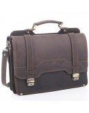 Фотография Вместительный коричневый кожаный портфель от Manufatto 73-sps