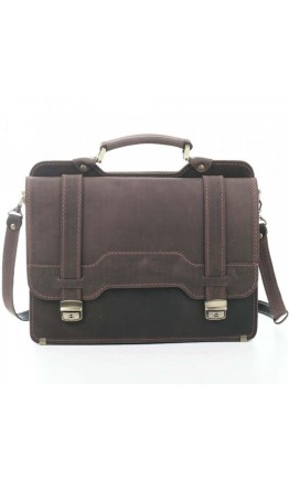 Вместительный коричневый кожаный портфель от Manufatto 73-sps