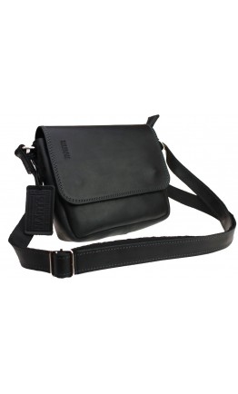 Маленькая женская черная кожаная сумка 73023W-SKE
