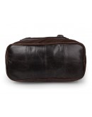 Фотография Мужской кожаный коричневый вместительный рюкзак 7305J