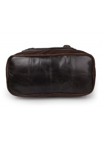 Мужской кожаный коричневый вместительный рюкзак 7305J