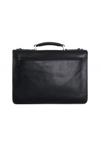 Мягкий чёрный мужской кожаный портфель Katana K731025-1