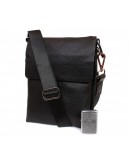 Фотография Черная небольшая сумка на плечо с клапаном 7310kt