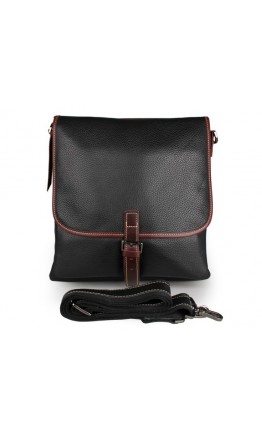Модная сумка на плечо формата А4 черного цвета 77312