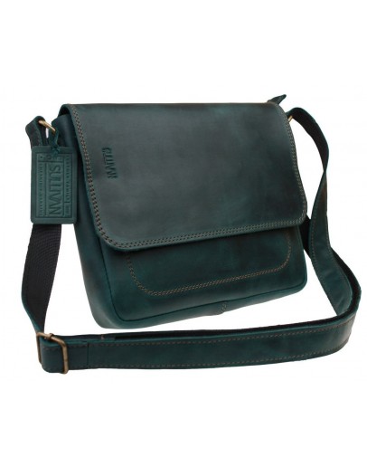 Фотография Зеленая небольшая кожаная женская сумка 731251W-SKE