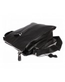 Фотография Черная кожаная мужская плечевая сумка 7317kt