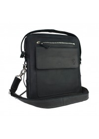 Кожаная черная мужская сумка на плечо 734109S-1-SKE