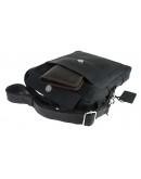 Фотография Кожаная черная мужская сумка на плечо 734109S-1-SKE